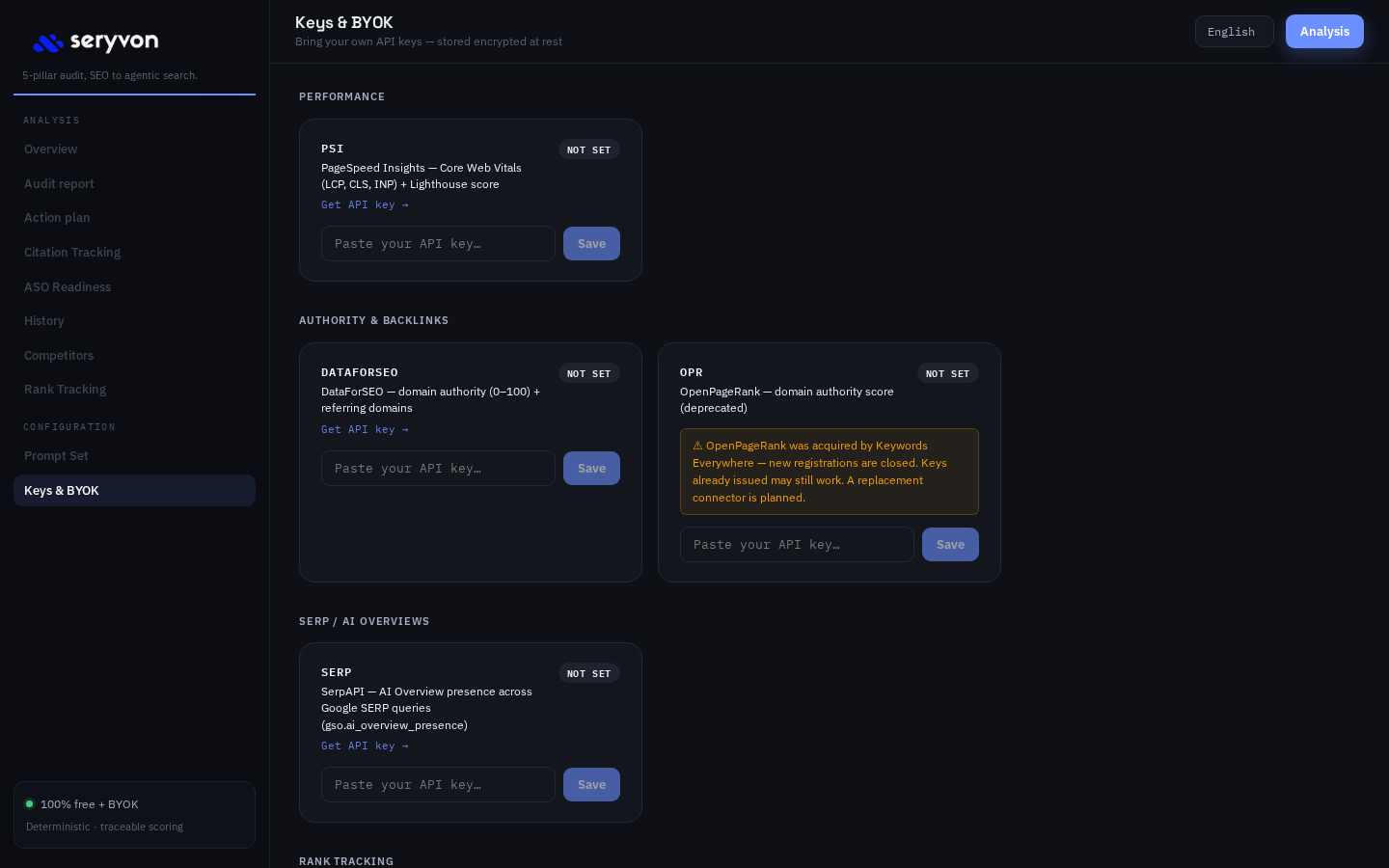 Seryvon Docker BYOK encrypted connector configuration